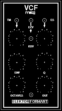 Formant Frontpanel design for the Moog Ladder Filter   Picture is courtesy of: Rick Jansen