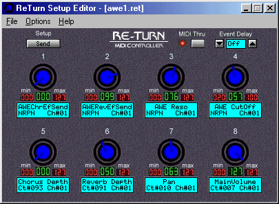 Screendump of the ReTurn Setup Editor   Picture is courtesy of: Thomas Brandl