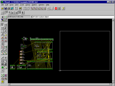 Screenshot of the Eagle software   Picture is courtesy of: Cadsoft