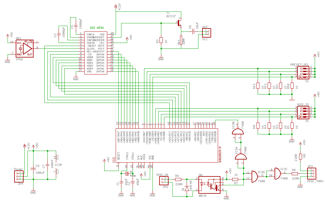 Schematics for the MonoVoice SID synth.   Picture is courtesy of: <a href=/linkto.asp?id=1045>www.buchi.de</a>